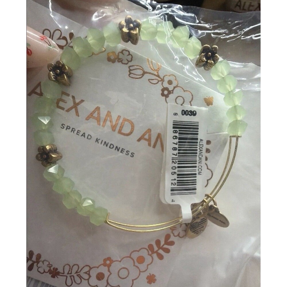 Alex and Ani "Spread Kindness" Daisy Beaded Charm Bangle.